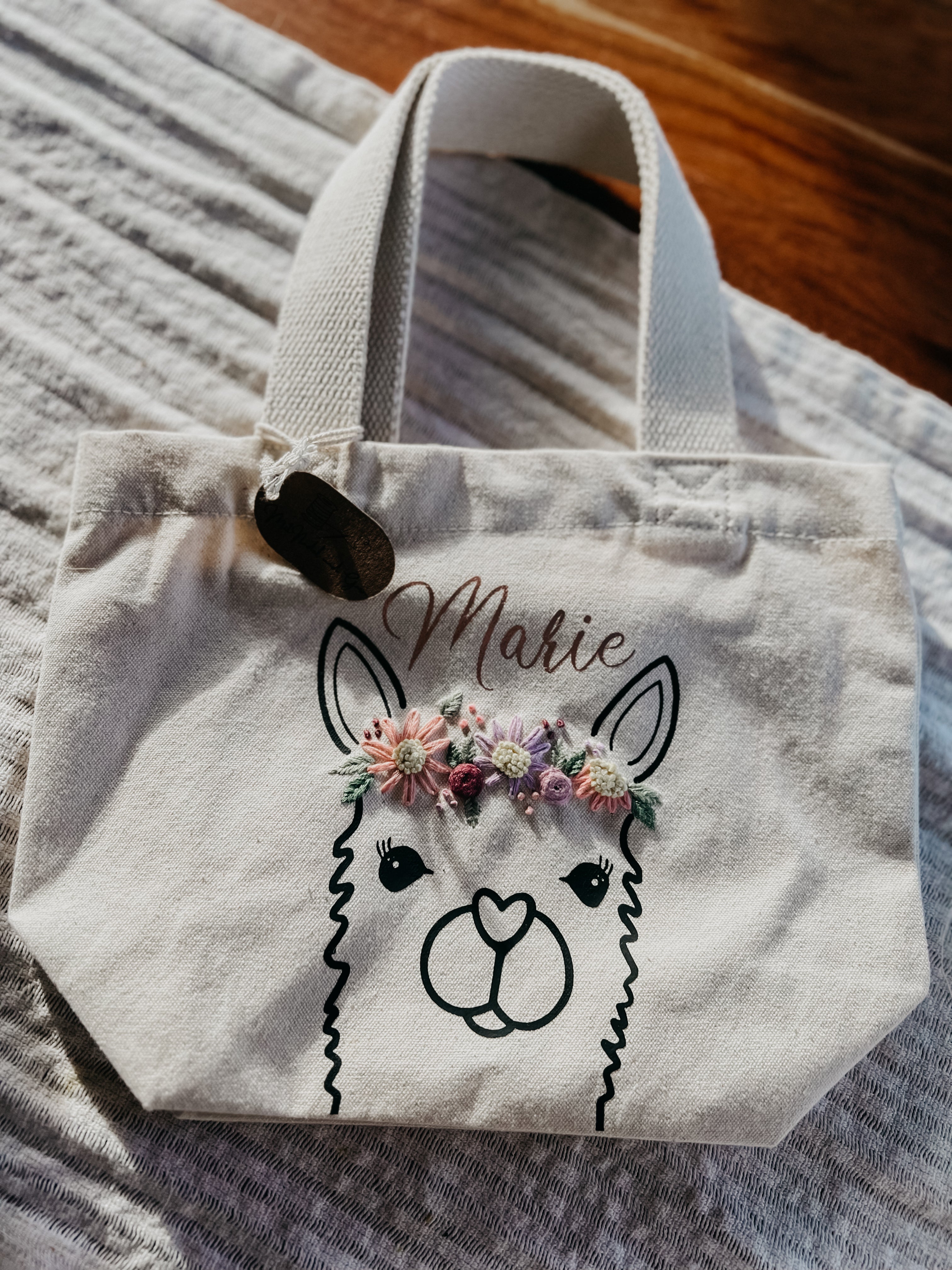 Mila-Bag - Kleine Stofftasche mit niedlichem Alpaka-Design